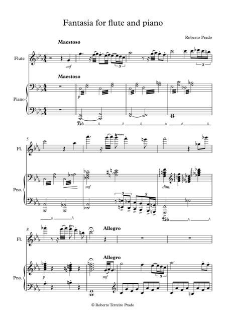 Fantasia For Flute And Piano Page 2