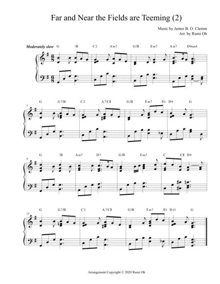 Far And Near The Fields Are Teeming Favorite Hymns Arrangements With 3 Levels Of Difficulties For Beginner And Intermediate Page 2