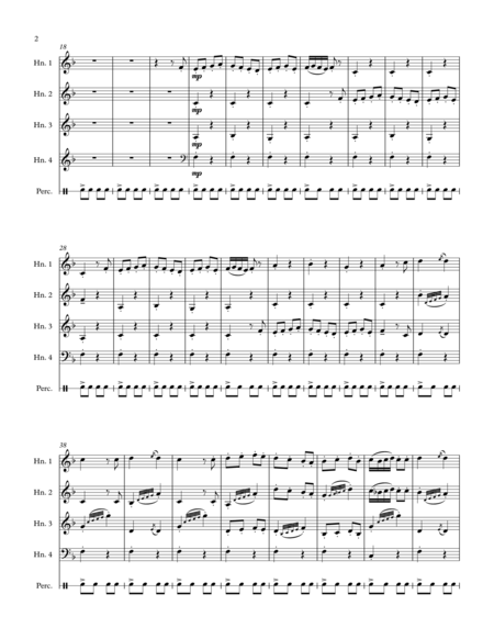 Farandole From L Arlesienne For Horn Quartet With Substitutions Page 2