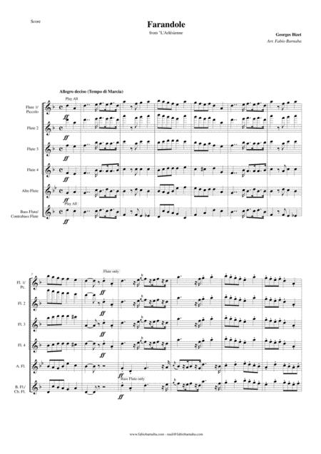 Farandole From L Arlesinne For Flute Choir Page 2