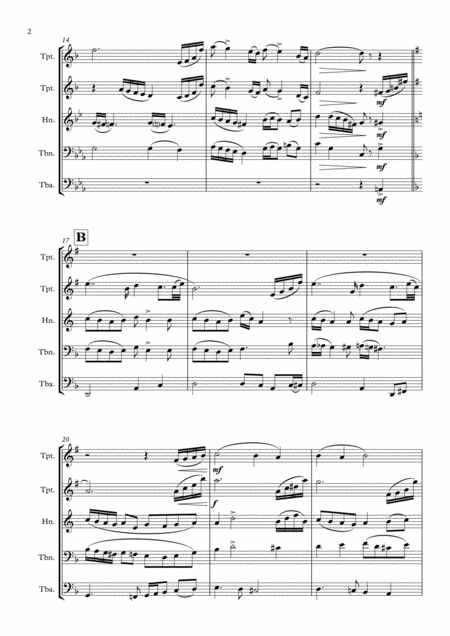 Farewell Sad Ballad Brass Quintet Page 2