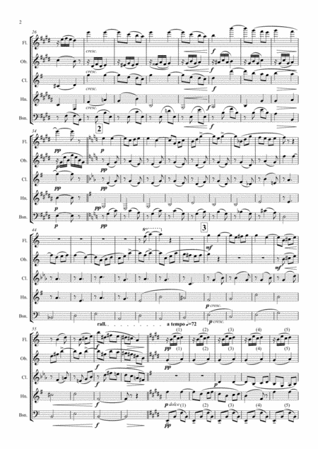 Faur Dolly Suite Op 56 Mvt 1 Berceuse Original Key Wind Quintet Page 2