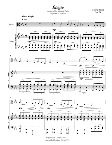 Faur Lgie Op 24 For Viola Piano Page 2