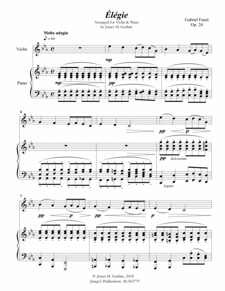 Faur Lgie Op 24 For Violin Piano Page 2