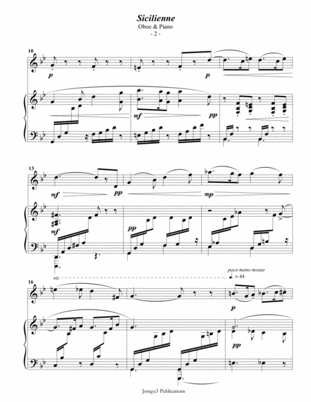 Faur Sicilienne For Oboe Piano Page 2