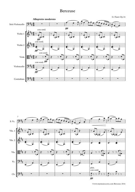 Faure Berceuse Op 16 For Cello And String Orchestra Page 2