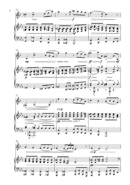 Faure Elegy Op 24 Clarinet In Bb And Piano Page 2