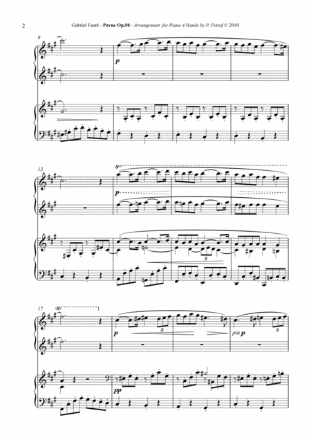Faure Pavane Op 50 1 Piano 4 Hands Page 2