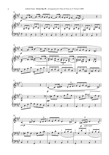 Faure Pavane Op 50 Flute And Piano Page 2