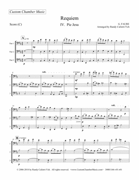 Faure Requiem Cello Trio Or Viola Trio Page 2