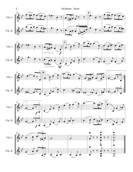 Faure Sicilenne For Two Violins Page 2