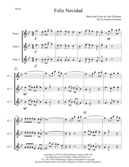 Feliz Navidad For Three Flutes Page 2