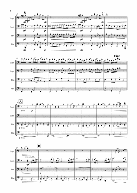 Fest Fanfare Classical Festive Fanfare Opener Low Brass Quartet Tuba Quartet Page 2