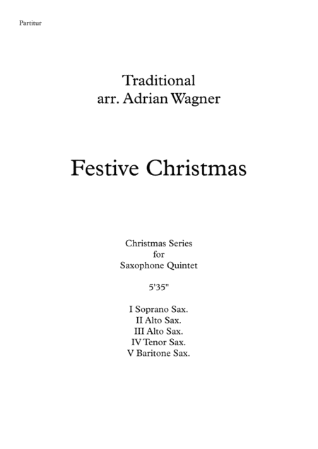 Festive Christmas Saxophone Quintet Arr Adrian Wagner Page 2