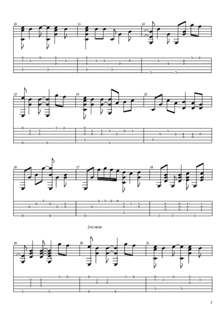 Fields Of Gold For Solo Fingerstyle Guitar Page 2
