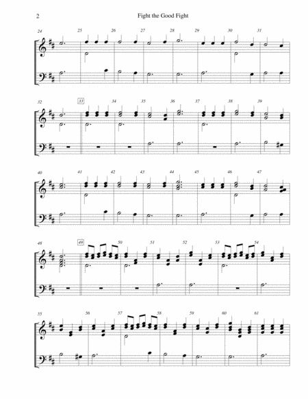 Fight The Good Fight For 2 Octave Handbell Choir Page 2