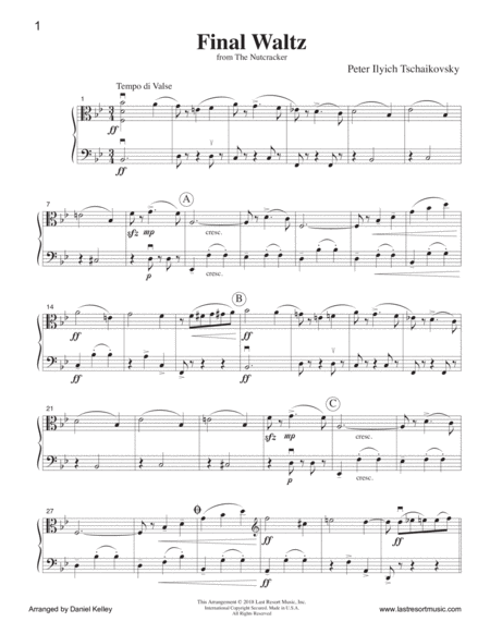 Final Waltz From The Nutcracker Duet For Viola Cello Or Bassoon Music For Two Page 2