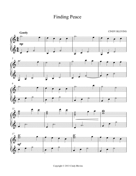 Finding Peace An Original Solo For Double Strung Harp Page 2