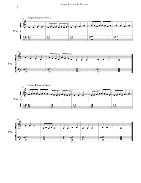 Finger Exercise Collection 24 Exercises In C Major Page 2