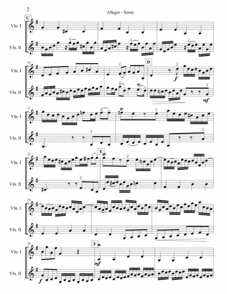 Fiocco Allegro For Two Violins Page 2