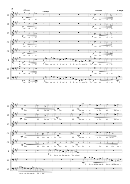 Fior Del Carmelo Choir Sssaatbb A Cappella Page 2