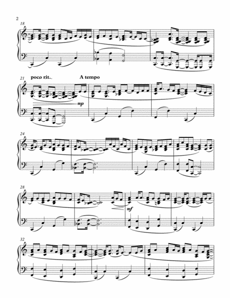 Fire And Rain Piano Solo Page 2