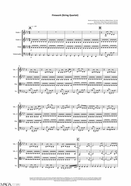 Firework For String Quartet Page 2