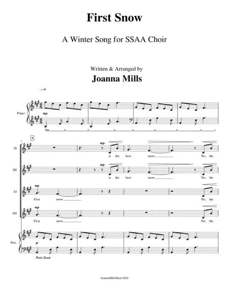 First Snow A Winter Song For Ssaa Choir Page 2