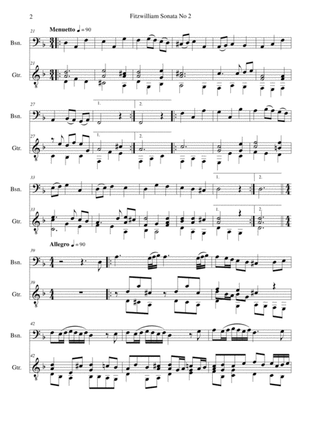 Fitzwilliam Sonata No 2 For Bassoon And Guitar Page 2