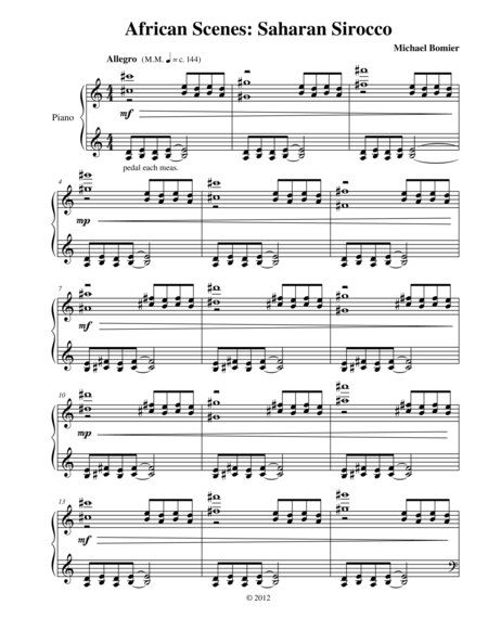 Five African Scenes For Piano Solo Page 2