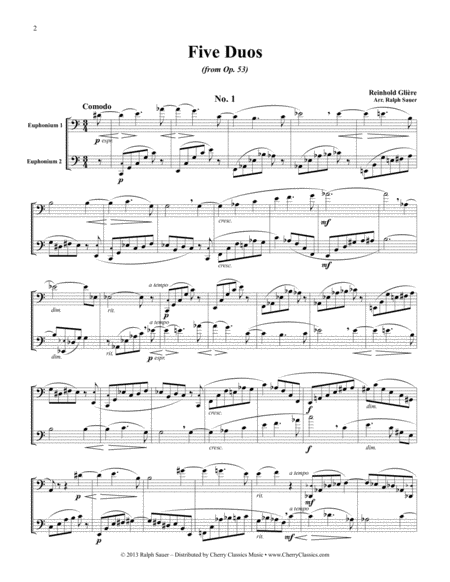 Five Duos From Op 53 For Two Euphoniums Page 2