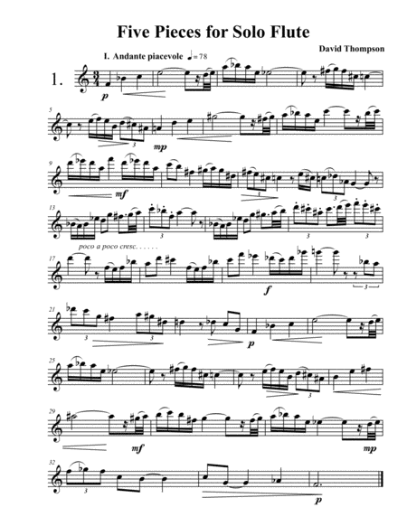 Five Pieces For Solo Flute Page 2