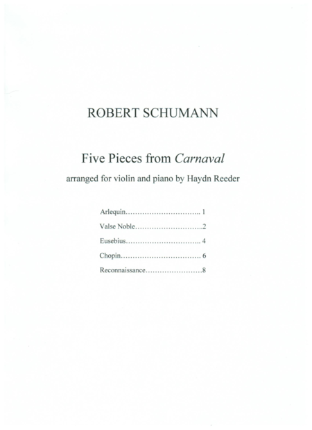 Five Pieces From Carnaval For Violin And Piano Page 2
