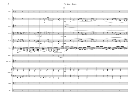 Fix You Arranged For Percussion Ensemble Page 2