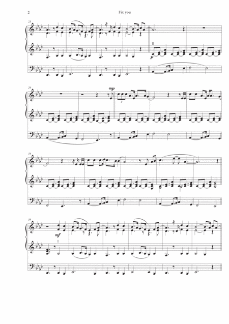 Fix You Organ Solo Page 2