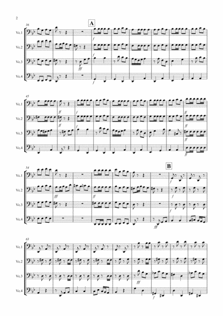 Flamenco Fantastico For Cello Quartet Page 2