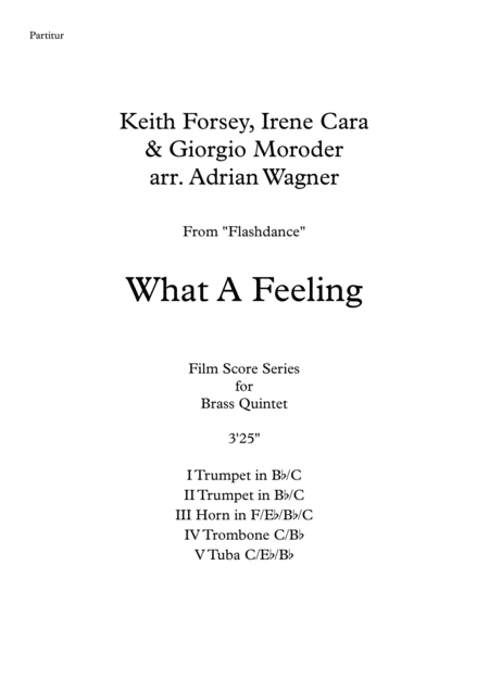 Flashdance What A Feeling Brass Quintet Arr Adrian Wagner Page 2