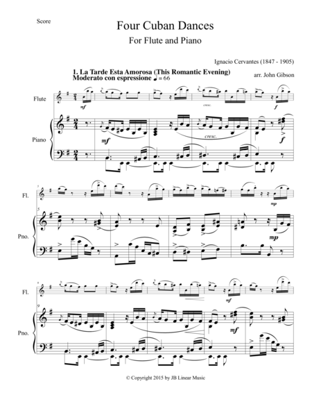 Flute And Piano Four Cuban Dances By Cervantes Page 2
