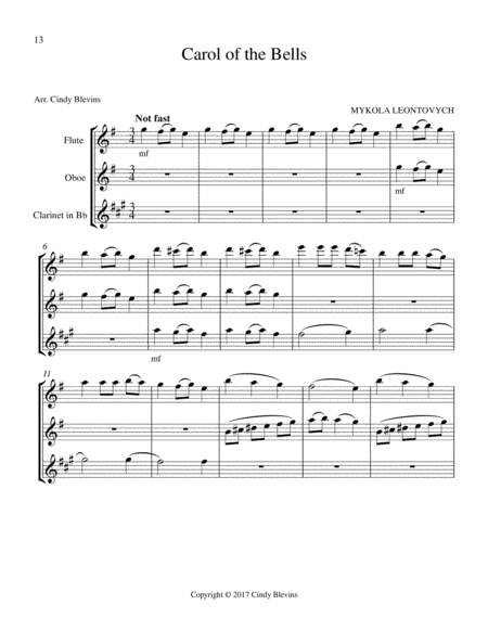 Flute Oboe And Clarinet For Christmas Vol I Page 2