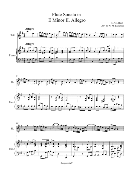 Flute Sonata In E Minor Ii Allegro Page 2