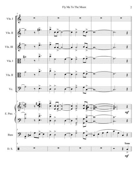 Fly Me To The Moon String Sextet Page 2