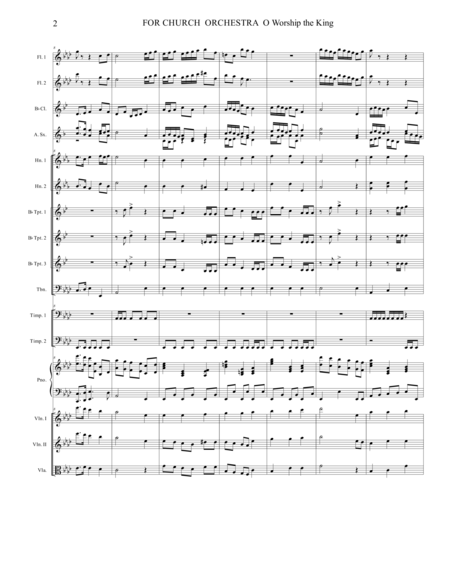 For Church Orchestra O Worship The King Page 2
