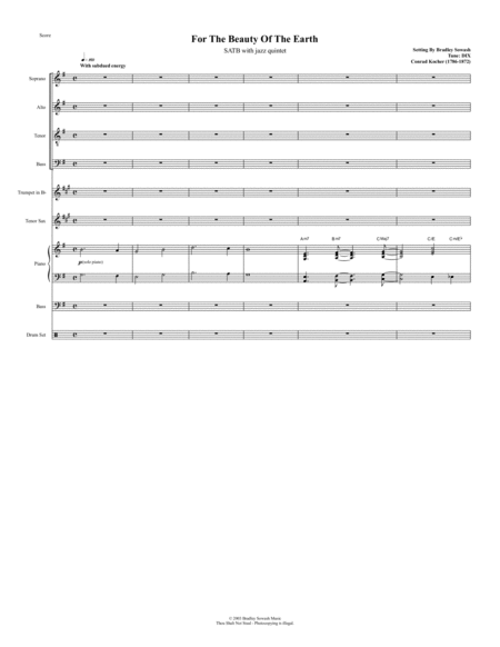 For The Beauty Of The Earth Jazz Quintet And Choir Page 2