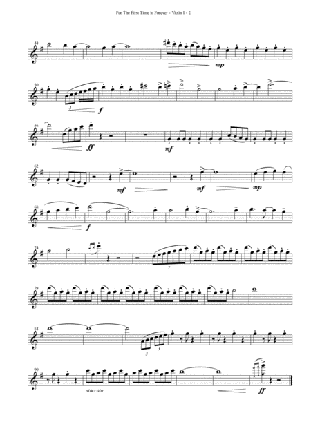 For The First Time In Forever From Frozen For String Quartet Page 2