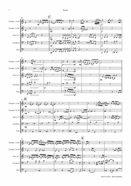 Forever Mine Ballad Jazz Brass Quintet Page 2