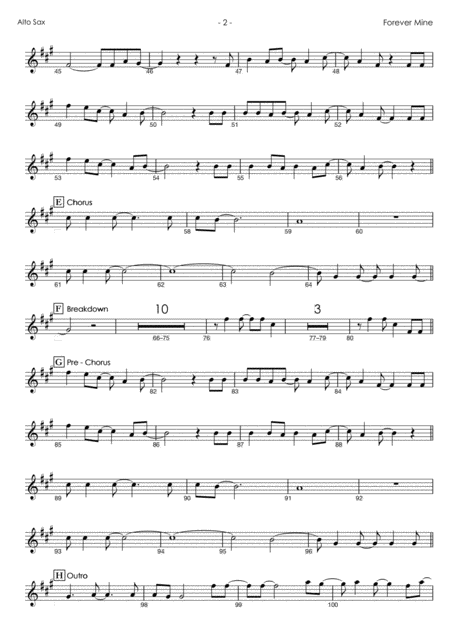 Forever Mine From Teen Titans Go Alto Sax Play Along Page 2