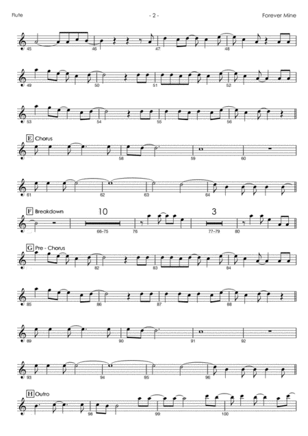 Forever Mine From Teen Titans Go Flute Play Along Page 2