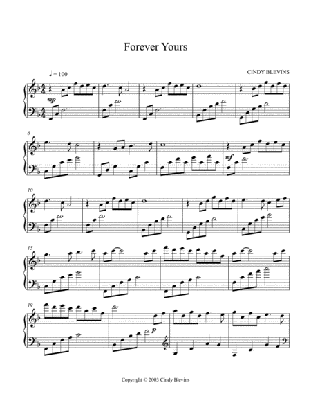 Forever Yours Original Piano Solo From My Piano Book Piano Compendium Page 2