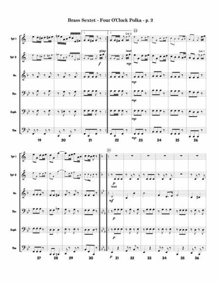 Four O Clock Polka For Brass Sextet Page 2
