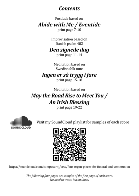 Four Organ Pieces For Funeral And Communion Page 2